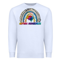 White Autism Awareness rainbow Premium Sweatshirt - FaDigitalArtStudio
