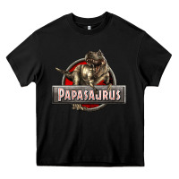 Black Papasaurus T-Rex Heavy Core Tee - LillyAllenDesigns