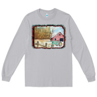 Moon Dust Christmas Barn Tractor Snow Long Sleeve Tee - Bettercallsaul