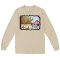 Mushroom Christmas Barn Tractor Snow Long Sleeve Tee - Bettercallsaul