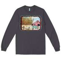 Smoke Christmas Barn Tractor Snow Long Sleeve Tee - Bettercallsaul
