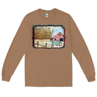 Toasted Coconut Christmas Barn Tractor Snow Long Sleeve Tee - Bettercallsaul