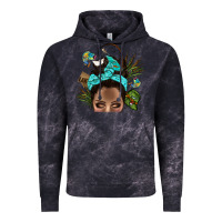 Cloud Black Lake Camping Afro Messy Bun Bbs Vintage Hoodie - BundleAndBundleShop