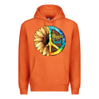 Carrot Hippie Soul with Sunflower and Leopard Background Premium Hoodie - JahusDesignShop