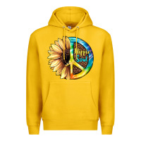 Lemon Hippie Soul with Sunflower and Leopard Background Premium Hoodie - JahusDesignShop
