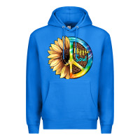 True Royal Hippie Soul with Sunflower and Leopard Background Premium Hoodie - JahusDesignShop