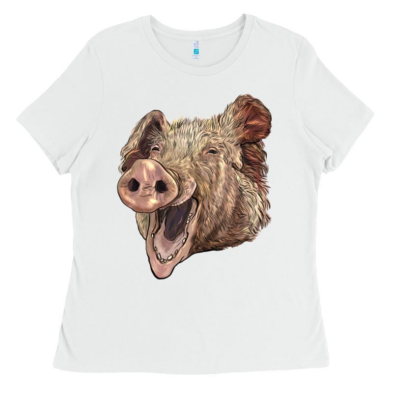 American Yorkshire Pig Face Ladies Tee by LillyAllenDesigns | Teevron