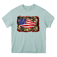 Arona distressed american flag Heavy Core Tee - BarkalooDesign