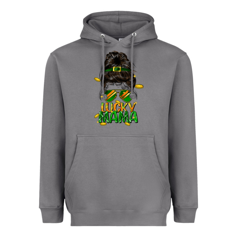 Lucky Mama St. Patricks Day Heavyweight Hoodie by FaDigitalArtStudio | Teevron