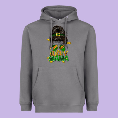 Lucky Mama St. Patricks Day Heavyweight Hoodie Designed By Fadigitalartstudio