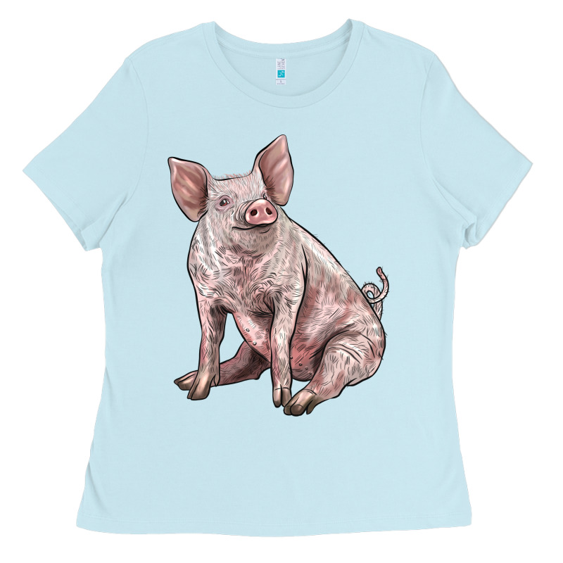 American Yorkshire Pig Ladies Tee by LillyAllenDesigns | Teevron