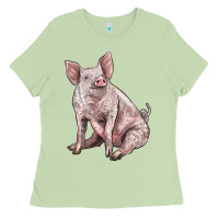 Matcha american yorkshire pig Ladies Tee - LillyAllenDesigns