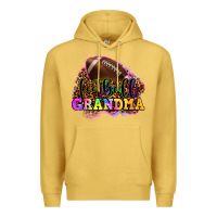 Antique Gold football grandma Premium Hoodie - OliviaCreatesArt