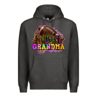 Charcoal Heather football grandma Premium Hoodie - OliviaCreatesArt