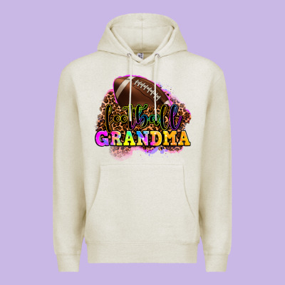 Football Grandma Premium Hoodie Designed By Oliviacreatesart