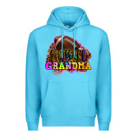Ocean Blue football grandma Premium Hoodie - OliviaCreatesArt