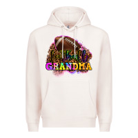 Pale Pink football grandma Premium Hoodie - OliviaCreatesArt