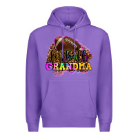 Purple football grandma Premium Hoodie - OliviaCreatesArt