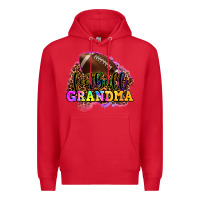 Red football grandma Premium Hoodie - OliviaCreatesArt