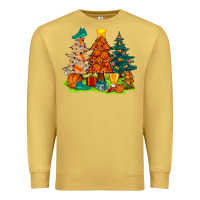 Antique Gold christmas basketball trees bbs Premium Sweatshirt - BundleAndBundleShop