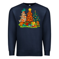 Navy christmas basketball trees bbs Premium Sweatshirt - BundleAndBundleShop