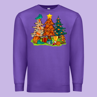 Christmas Basketball Trees Bbs Premium Sweatshirt Designed By Bundleandbundleshop