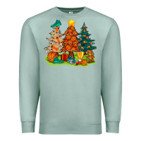 Seafoam christmas basketball trees bbs Premium Sweatshirt - BundleAndBundleShop
