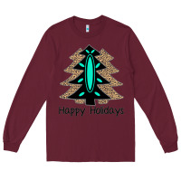 Burgundy Happy Holidays Tree Long Sleeve Tee - Bettercallsaul
