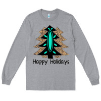 Heather Grey Happy Holidays Tree Long Sleeve Tee - Bettercallsaul