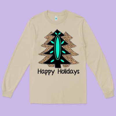 Happy Holidays Tree Long Sleeve Tee Designed By Bettercallsaul