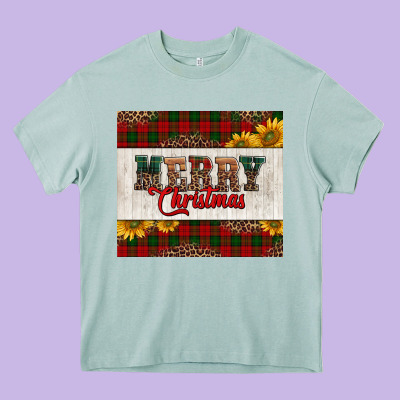 Merry Christmas Sunflowers Heavy Core Tee Designed By Jasminsmagicworld