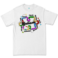 White autism teacher pencil Premium Tee - MaliasSmallBusiness