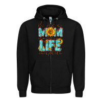 Black Being a Mom makes my life complete Mother's Day Zipper Hoodie - CowGirlArtShop