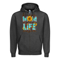 Charcoal Heather Being a Mom makes my life complete Mother's Day Zipper Hoodie - CowGirlArtShop