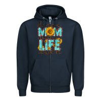 Navy Being a Mom makes my life complete Mother's Day Zipper Hoodie - CowGirlArtShop