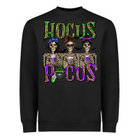 Black Hocus Pocus with Skeletons Heavyweight Sweatshirt - texasbilliewilder