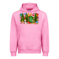 Fuchsia Pink Christmas teacher Urban Hoodie - CowhideDigitalArt
