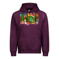 Mauve Wine Christmas teacher Urban Hoodie - CowhideDigitalArt