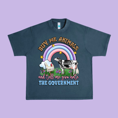 Buy Me Animals And Tell Me You Hate The Government Urban Heavy Tee Designed By Lillyallendesigns