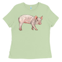 Matcha american yorkshire pig  baby Ladies Tee - LillyAllenDesigns