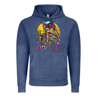 Vintage Denim Cowgirl Skeleton With Landscape Vintage Hoodie - BundleAndBundleShop