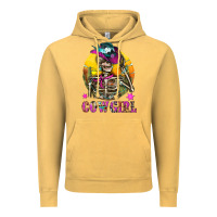 Vintage Mustard Cowgirl Skeleton With Landscape Vintage Hoodie - BundleAndBundleShop