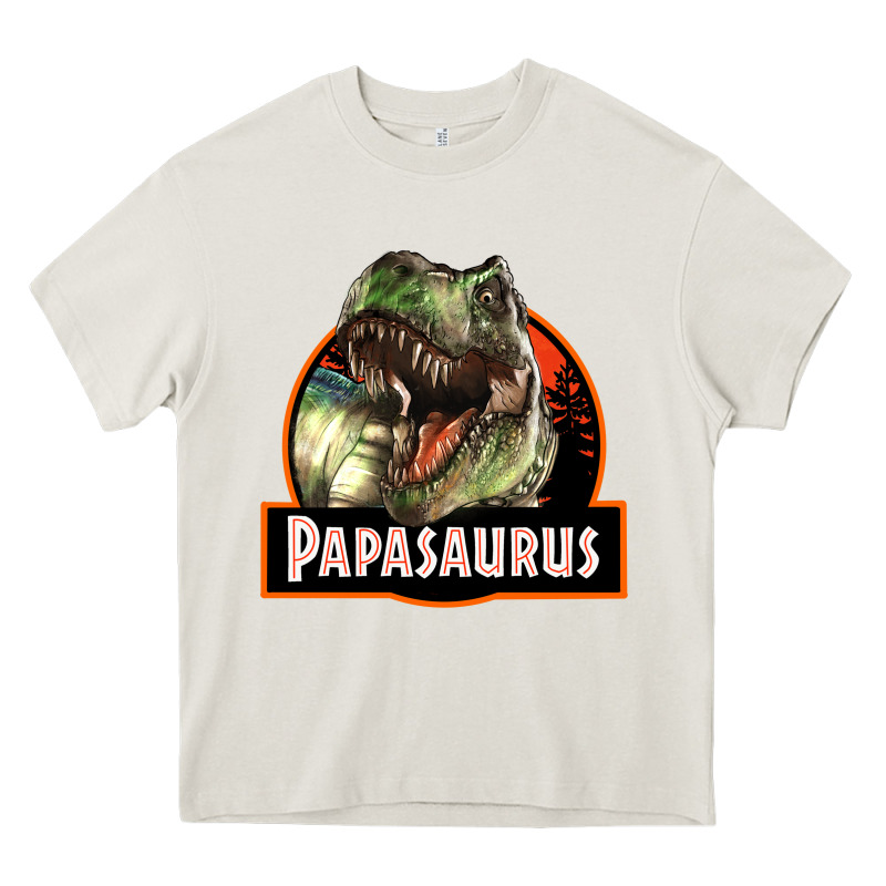 Western Papasaurus Papa Dinosaur Heavy Core Tee by LillyAllenDesigns | Teevron