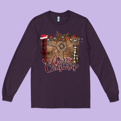 Merry Christmas Hairdresser Long Sleeve Tee Designed By Bettercallsaul