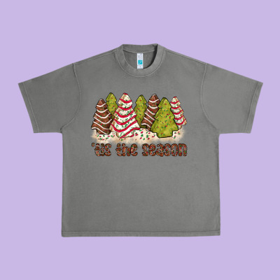 Tis The Season Little Debbie Tree Cakes Urban Heavy Tee Designed By Jahusdesignshop
