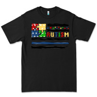 Black autism usa flag Premium Tee - MaliasSmallBusiness