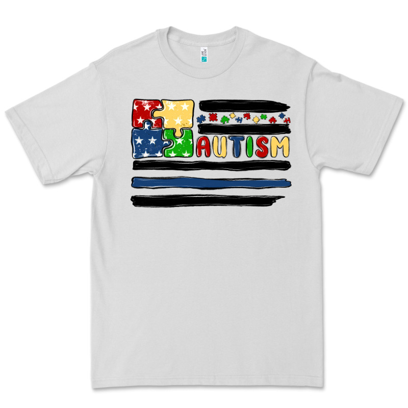Autism Usa Flag Premium Tee by MaliasSmallBusiness | Teevron