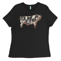 Black Spotted Pig Ladies Tee - LillyAllenDesigns
