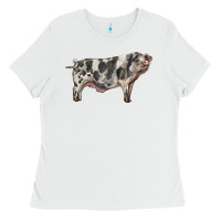 White Spotted Pig Ladies Tee - LillyAllenDesigns