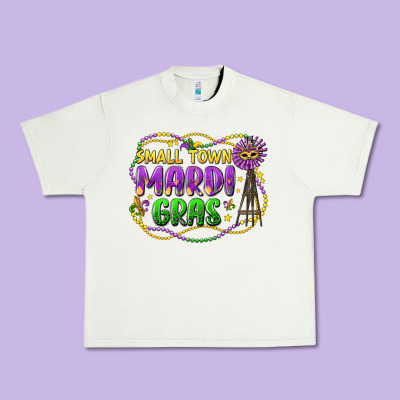 Small Town Mardi Gras Urban Heavy Tee Designed By Lillyallendesigns